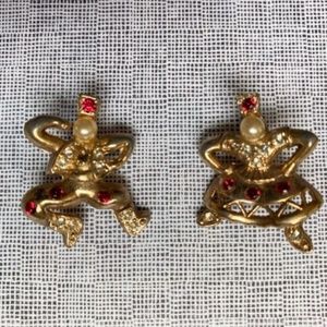 VTG Pair of Dancers Golden Scatter Pins (2)